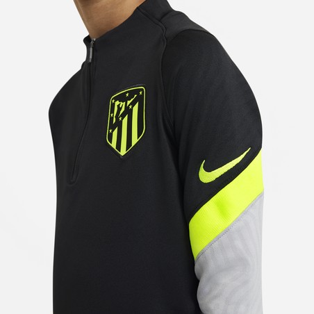 Sweat zippé junior Atlético Madrid noir jaune 2020/21