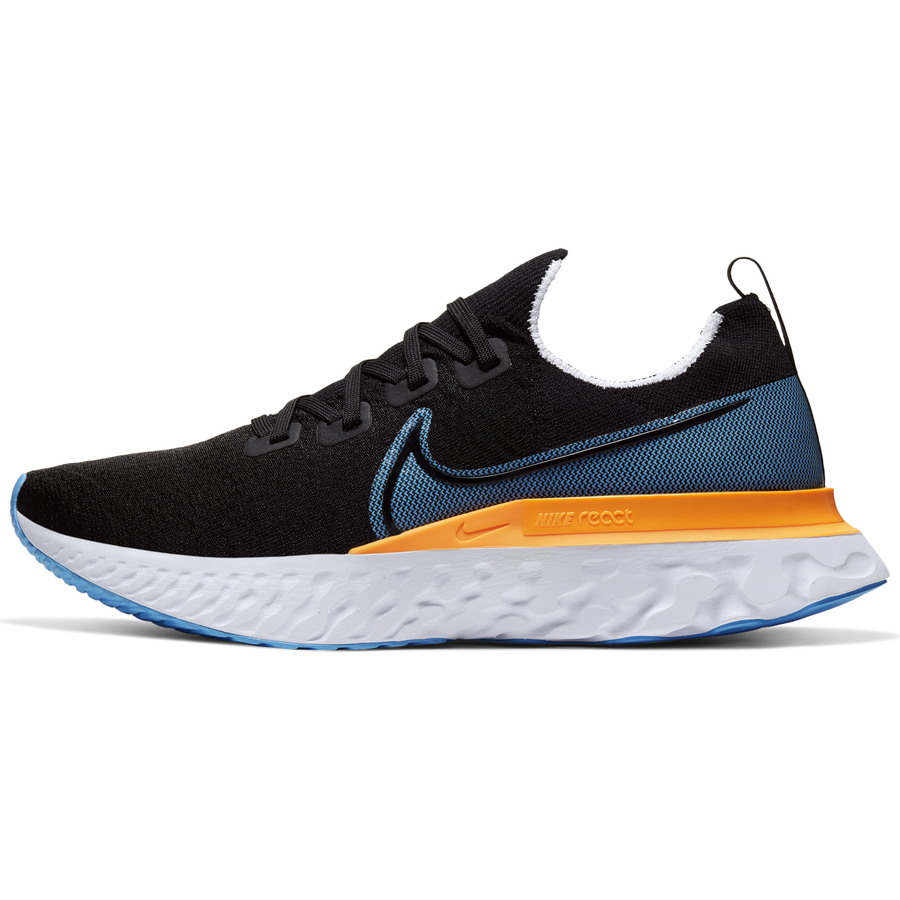 Nike Epic Pro React Flyknit bleu orange sur Foot