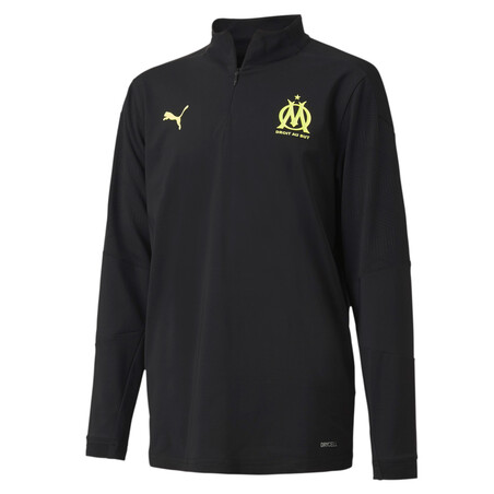 Sweat zippé junior OM noir jaune 2020/21