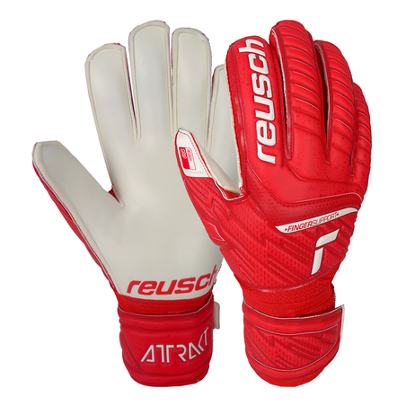 Gants gardien Reusch Attrakt Grip Finger Support rouge