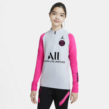 Sweat zippé junior PSG Jordan gris rose 2020/21