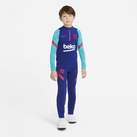 Pantalon survêtement junior FC Barcelone bleu rouge 2020/21