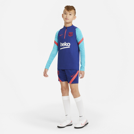 Short entraînement junior FC Barcelone bleu rouge 2020/21