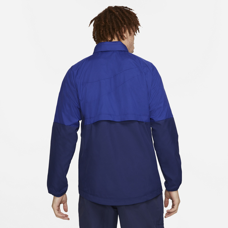 Veste imperméable FC Barcelone GX bleu rouge 2020/21