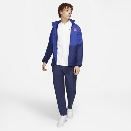 Veste imperméable FC Barcelone GX bleu rouge 2020/21