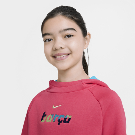 Sweat à capuche junior FC Barcelone rose 2020/21
