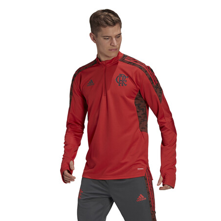 Sweat zippé Flamengo rouge noir 2021