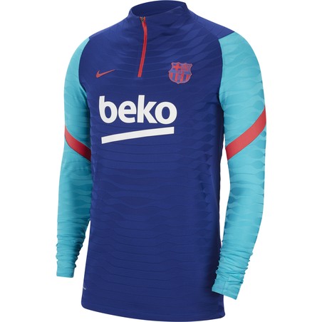 Sweat zippé FC Barcelone VaporKnit bleu rouge 2020/21