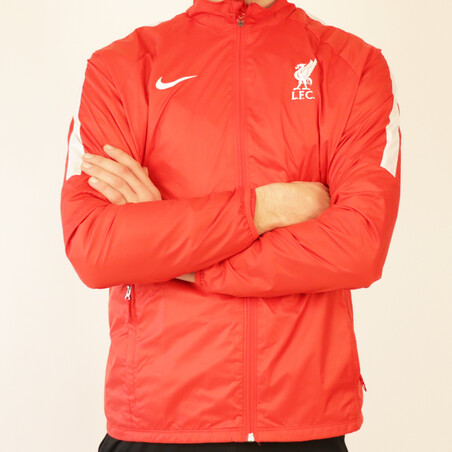 Veste imperméable Liverpool rouge blanc 2020/21