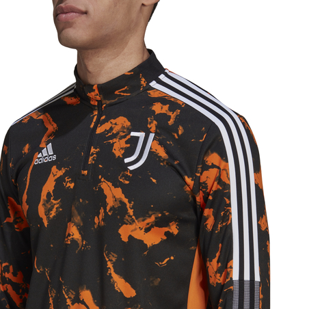 Sweat zippé Juventus AOP noir orange 2020/21