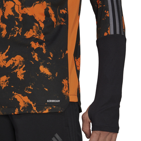 Sweat zippé Juventus AOP noir orange 2020/21