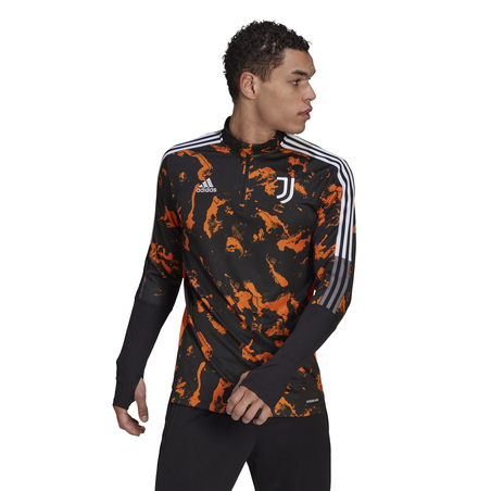 Sweat zippé Juventus AOP noir orange 2020/21