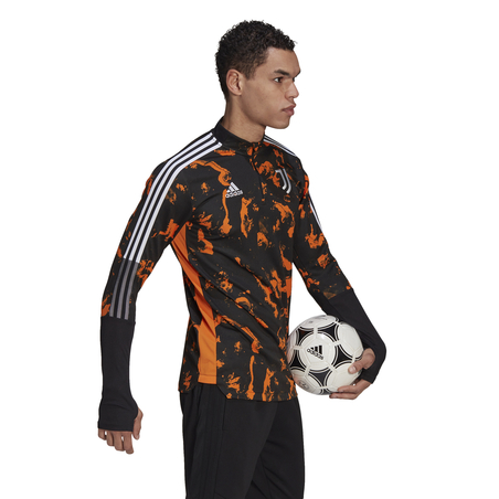 Sweat zippé Juventus AOP noir orange 2020/21