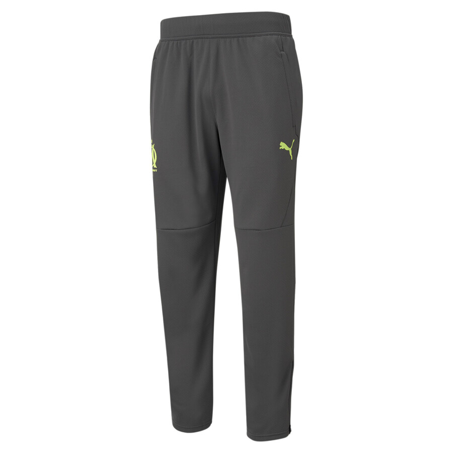 Pantalon survetement OM Fleece gris jaune 2020 21 sur Foot
