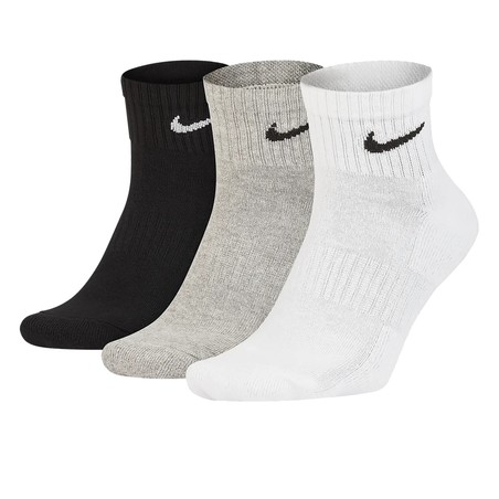 Pack 3 paires chaussettes Nike basses noir/gris/blanc