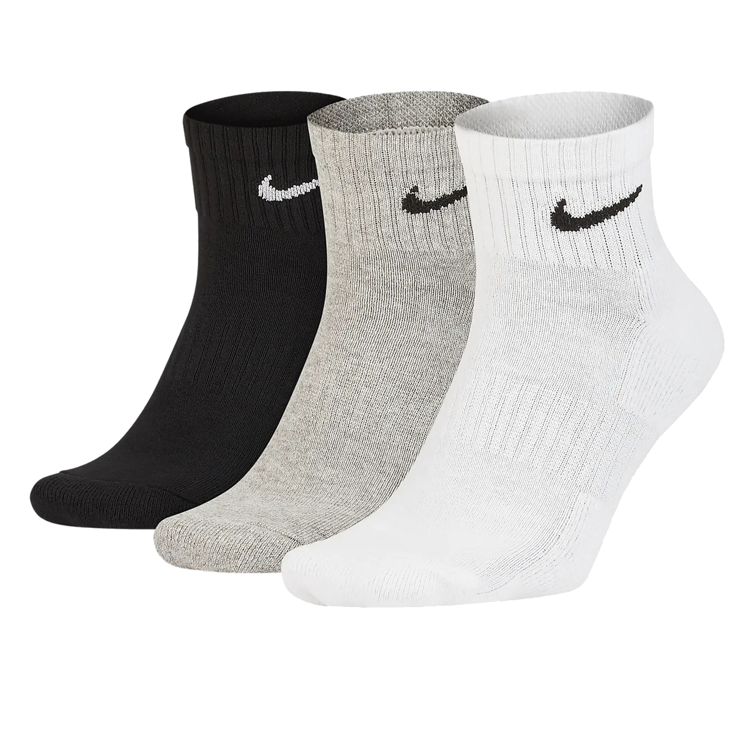 Pack 3 paires chaussettes Nike basses noir/gris/blanc sur Foot.fr