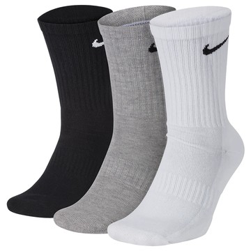 Pack 3 paires chaussettes Nike mi-haute noir/gris/blanc