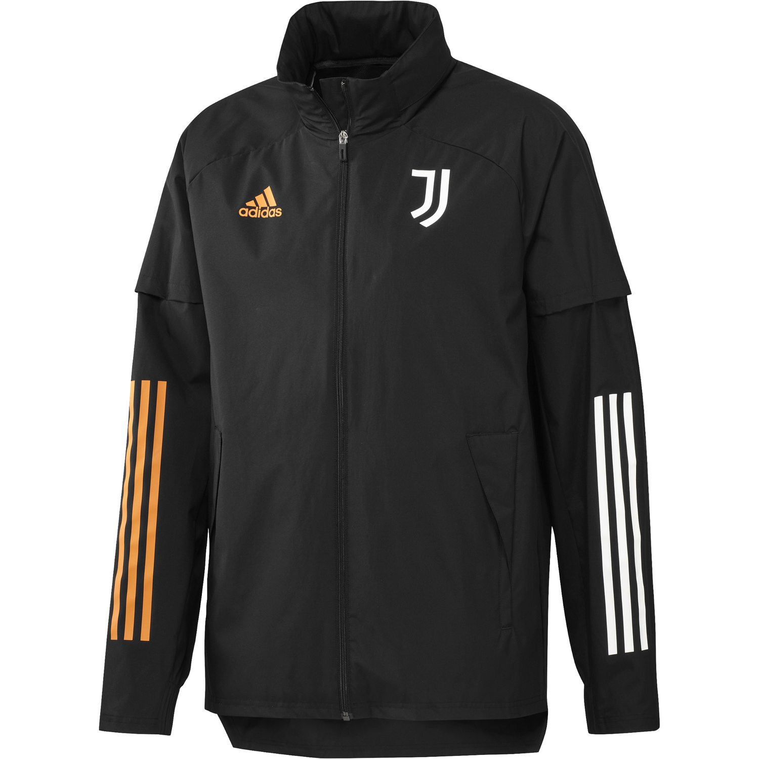 Veste imperméable Juventus noir orange 2020/21 sur Foot.fr