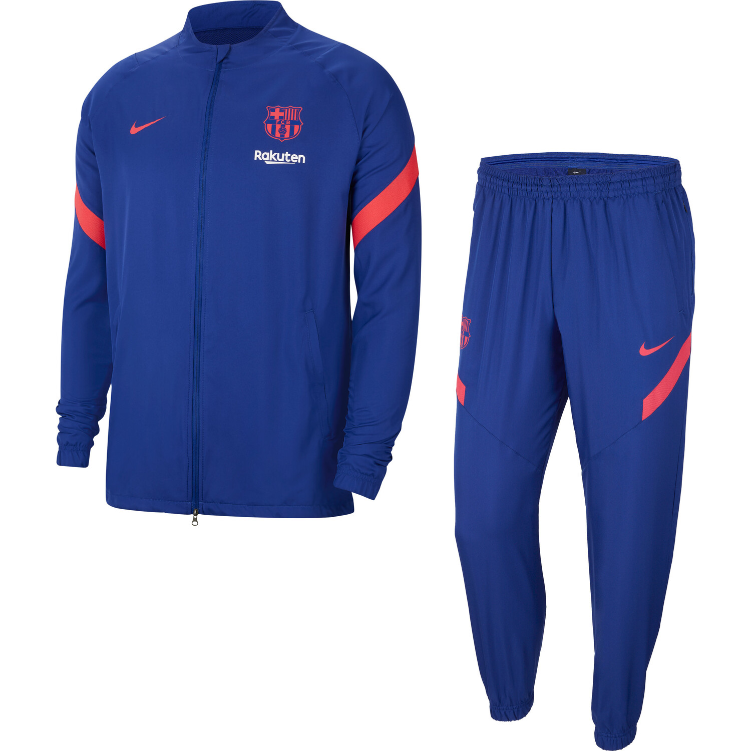 Ensemble survêtement FC Barcelone micro fibre bleu 2020/21 sur Foot.fr