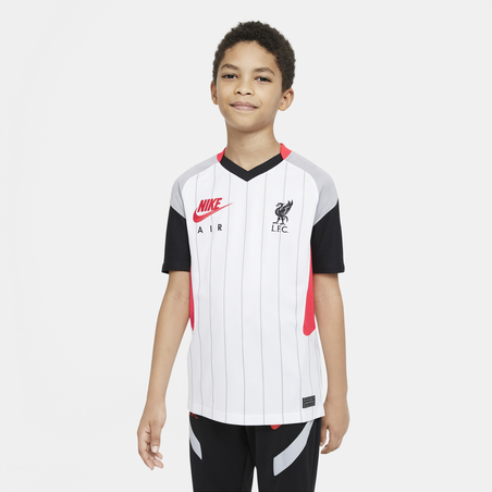 Maillot junior Liverpool Air Max blanc rouge 2020/21