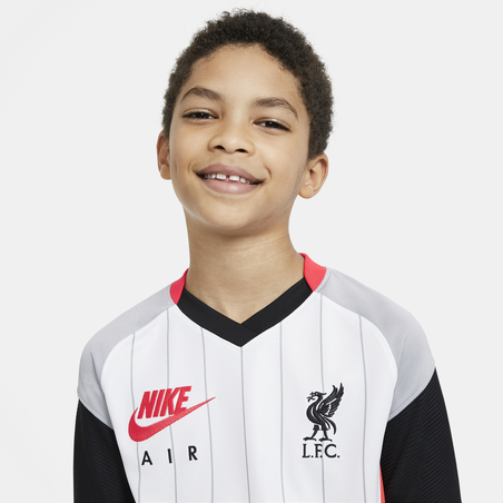 Maillot junior Liverpool Air Max blanc rouge 2020/21