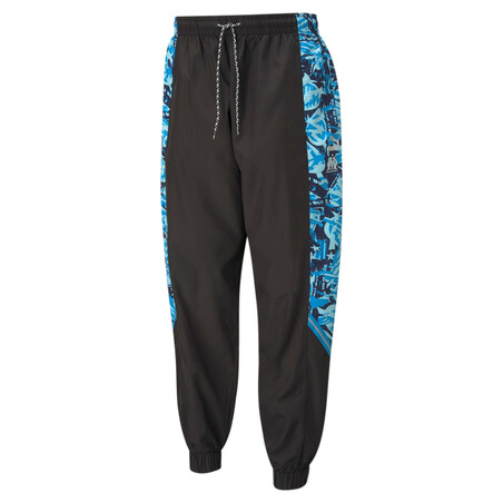 Pantalon survêtement OM TFS microfibre noir bleu 2020/21