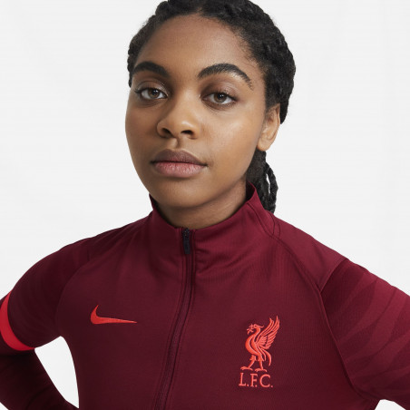 Sweat zippé Femme Liverpool rouge 2021/22