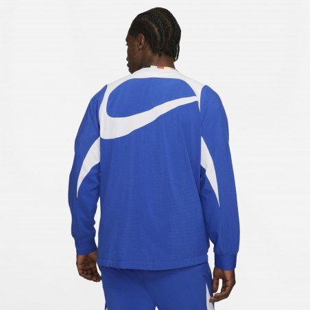 Veste survêtement Nike "Joga Bonito" microfibre bleu blanc