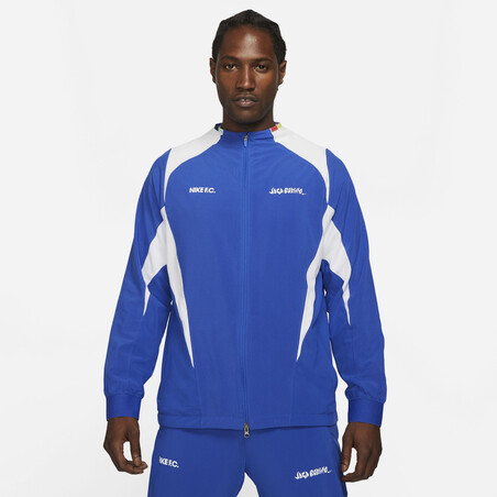 Veste survêtement Nike "Joga Bonito" microfibre bleu blanc