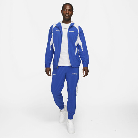 Veste survêtement Nike "Joga Bonito" microfibre bleu blanc