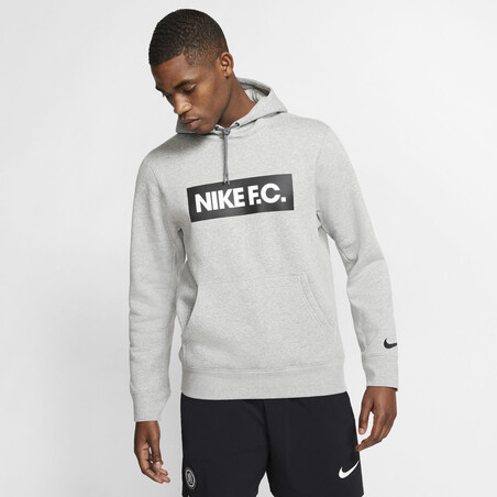 Sweat à capuche Nike F.C. gris