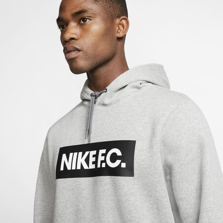 Sweat à capuche Nike F.C. gris