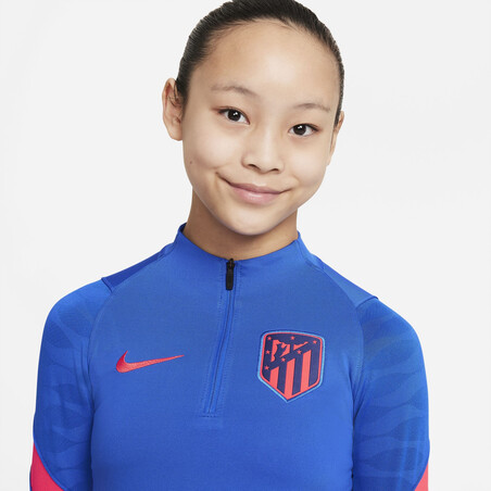 Sweat zippé junior Atlético Madrid Strike bleu rouge 2021/22