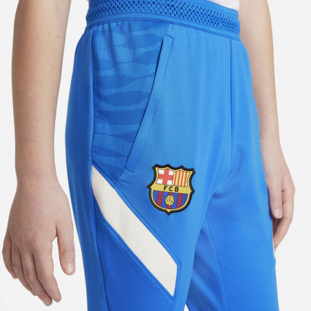 Pantalon survêtement junior FC Barcelone strike bleu blanc 2021/22
