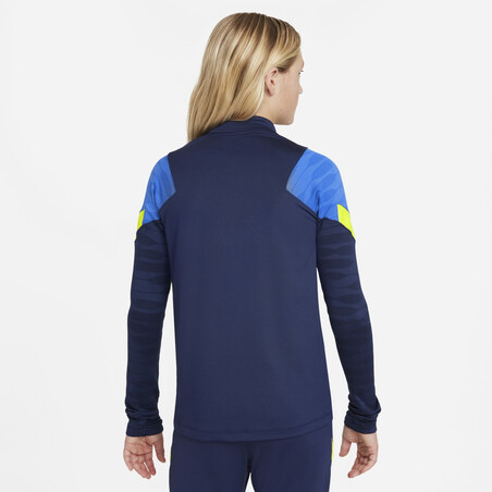 Sweat zippé junior Tottenham Strike bleu jaune 2021/22