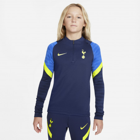 Sweat zippé junior Tottenham Strike bleu jaune 2021/22