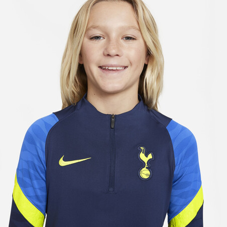 Sweat zippé junior Tottenham Strike bleu jaune 2021/22