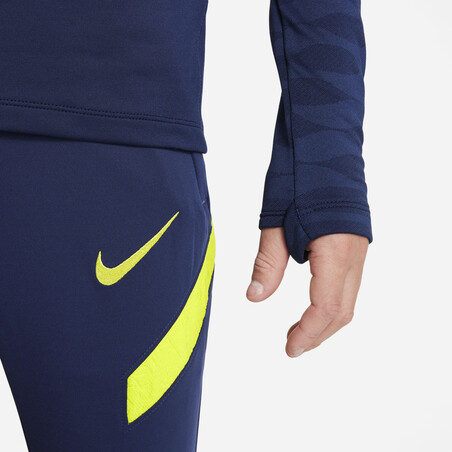 Sweat zippé junior Tottenham Strike bleu jaune 2021/22