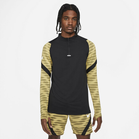 Sweat zippé Nike Strike noir or