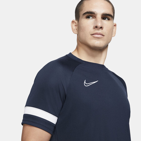 Maillot entraînement Nike Academy bleu foncé blanc