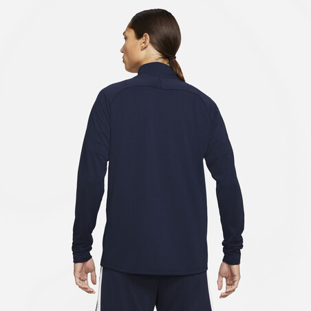 Sweat zippé Nike Academy bleu foncé blanc