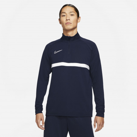 Sweat zippé Nike Academy bleu foncé blanc