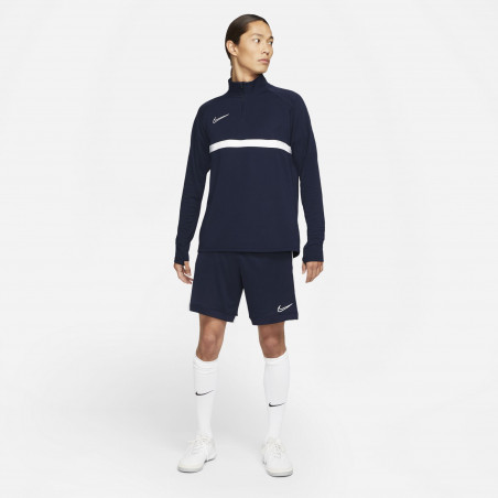 Sweat zippé Nike Academy bleu foncé blanc