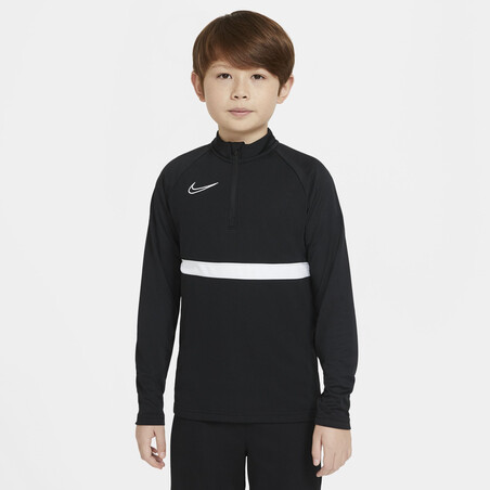 Sweat zippé junior Nike Academy noir blanc