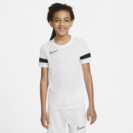 Maillot entraînement junior Nike Academy blanc noir