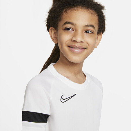 Maillot entraînement junior Nike Academy blanc noir