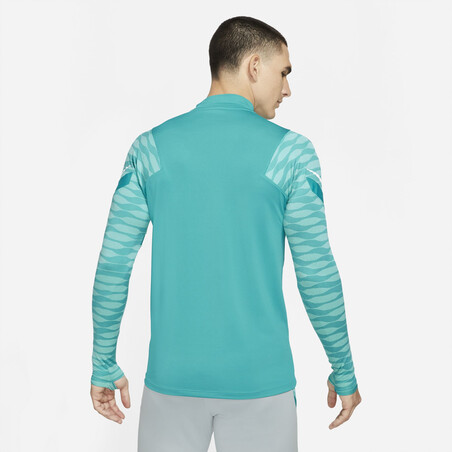 Sweat zippé Nike Strike bleu vert