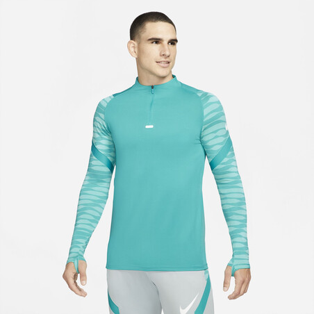 Sweat zippé Nike Strike bleu vert