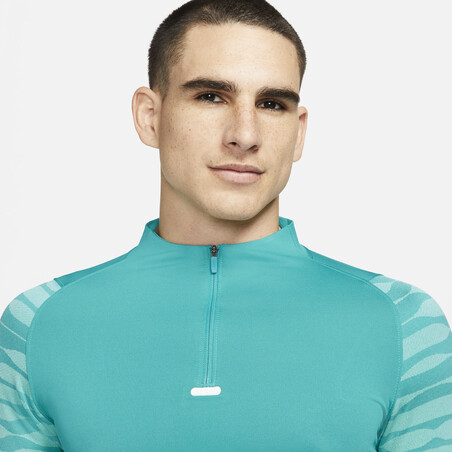 Sweat zippé Nike Strike bleu vert