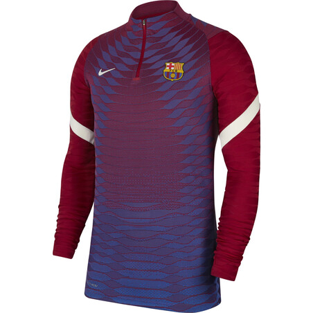 Sweat zippé FC Barcelone Strike Elite rouge bleu 2021/22